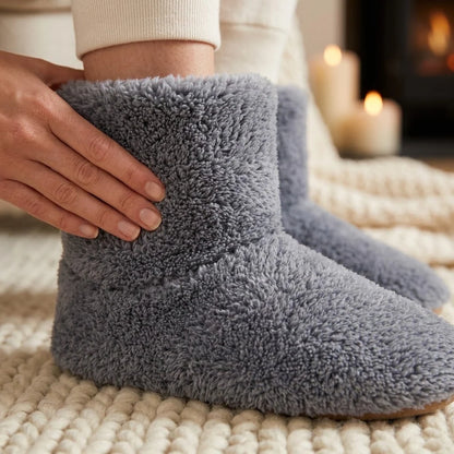 Heated Slippers USB-Powered Ankle-High Washable