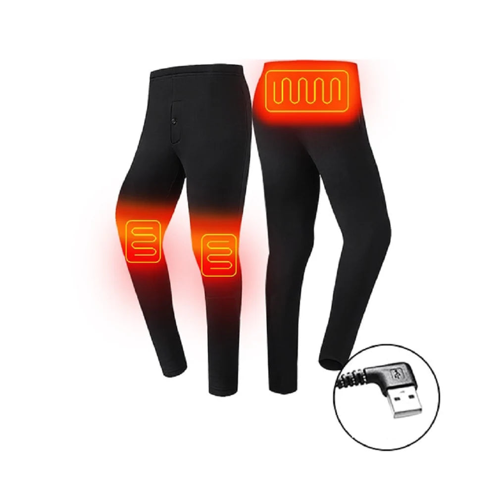 Heated Thermal Underwear Set 3 Heat Settings Four-Way Stretch