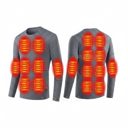 Heated Thermal Underwear Set USB Rechargeable 3 Heat Settings