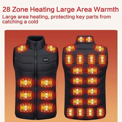 Heated Vest USB Rechargeable Quilted Multi-Zone Heating