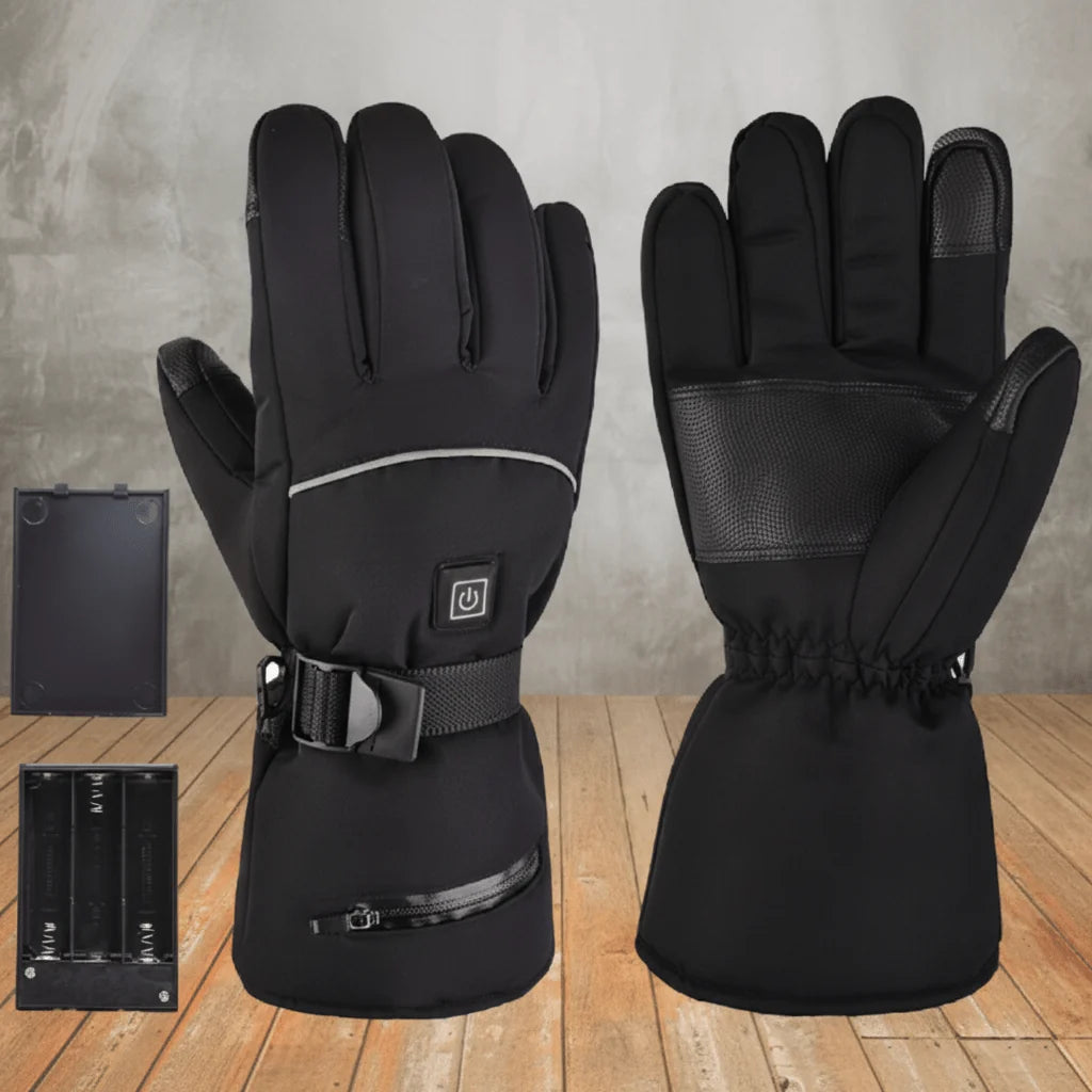 Heated Winter Gloves Weatherproof Windproof Ergonomic Grip