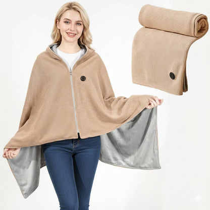 Heated Wrap Blanket USB-C Powered Zippered 8 Heating Zones