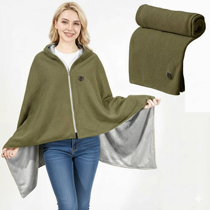 Heated Wrap Blanket USB-C Powered Zippered 8 Heating Zones