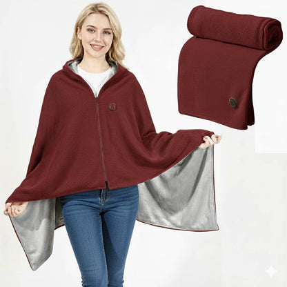 Heated Wrap Blanket USB-C Powered Zippered 8 Heating Zones