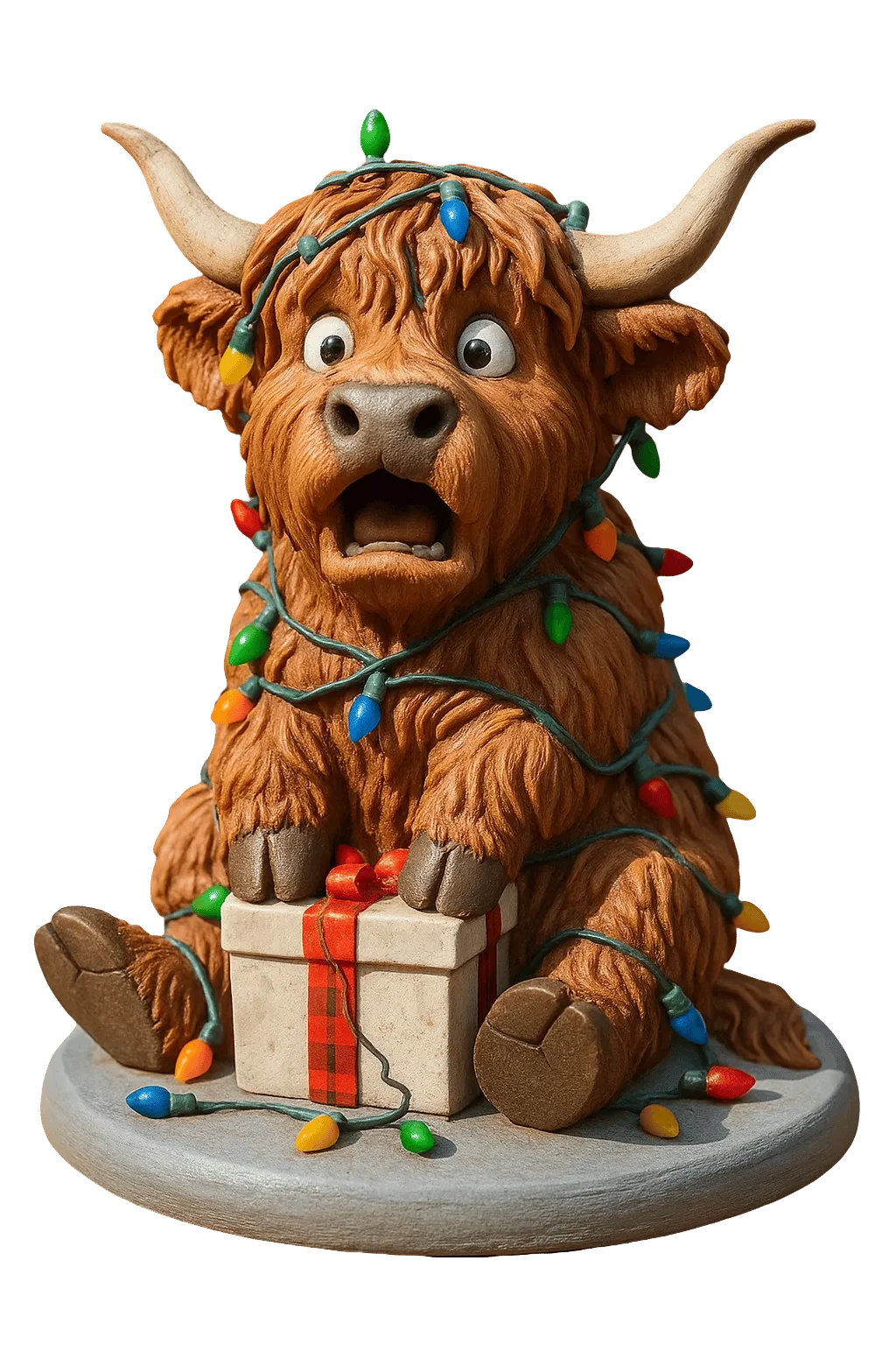 Highland Cow Advent Calendar 24 Resin Figurines Numbered Compartments