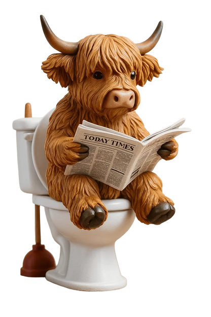 Highland Cow Advent Calendar 24 Resin Figurines Numbered Compartments