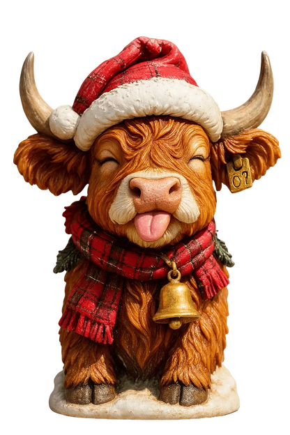 Highland Cow Advent Calendar 24 Resin Figurines Numbered Compartments