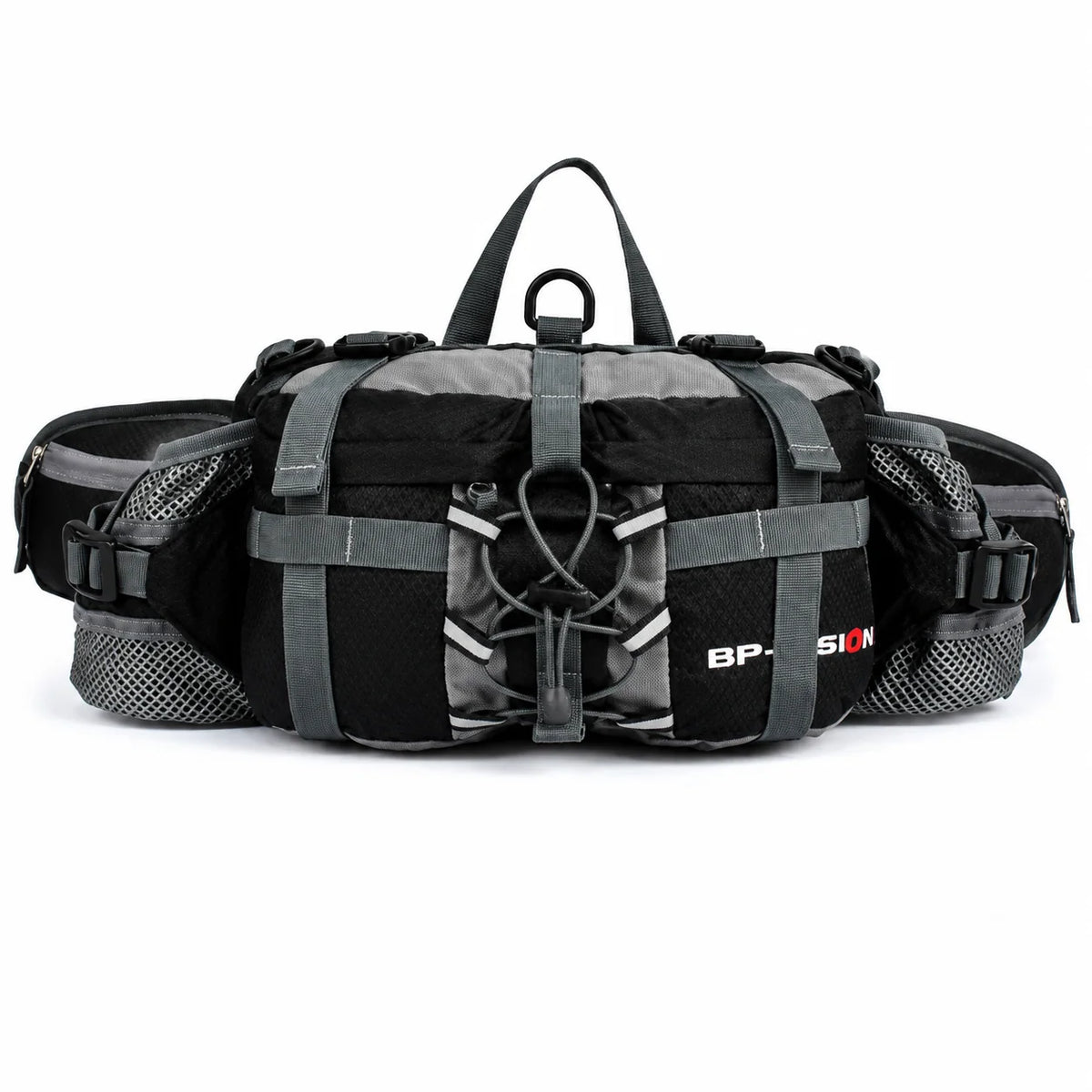 Hiking Waist Pack Water-Resistant Dual Bottle Holders Multiple Pockets