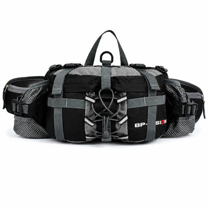 Hiking Waist Pack Water-Resistant Dual Bottle Holders Multiple Pockets
