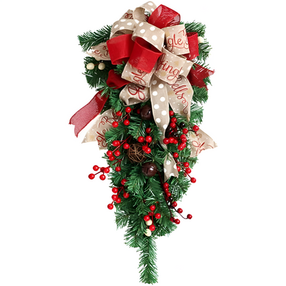 Holiday Door Wreath Pine & Berry Weather-Resistant