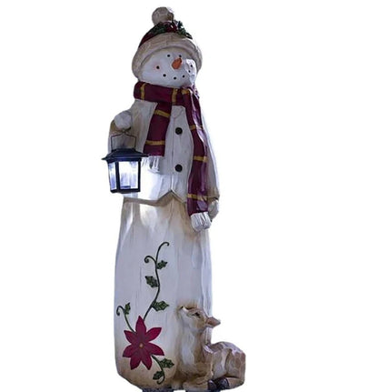 Holiday Figurine Integrated LED Lantern All-Weather Resin
