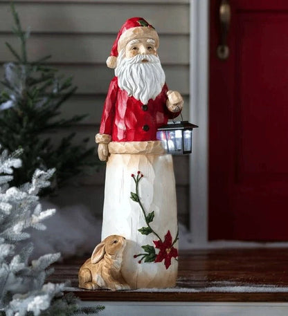 Holiday Figurine Outdoor LED Lantern All-Weather Resin
