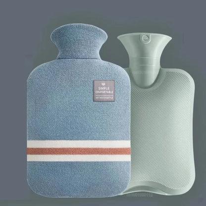 Hot Water Bottle Knitted Cover 1L Capacity Heat Retention Up to 8 Hours