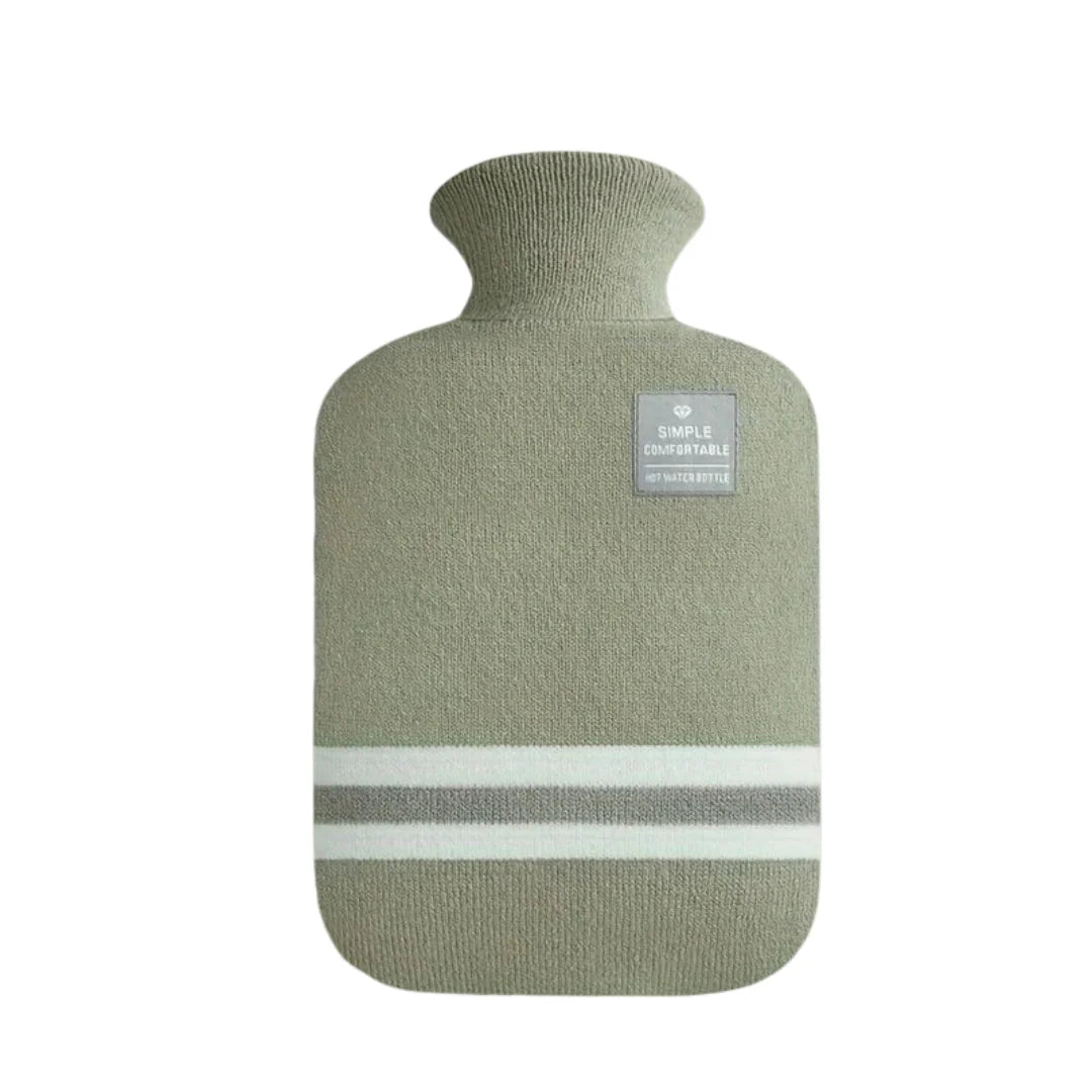 Hot Water Bottle Knitted Cover 1L Capacity Heat Retention Up to 8 Hours