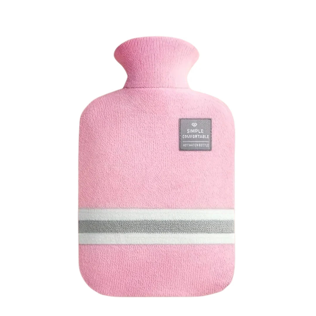 Hot Water Bottle Knitted Cover 1L Capacity Heat Retention Up to 8 Hours