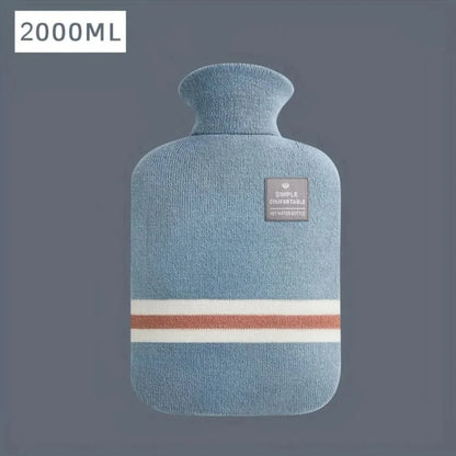 Hot Water Bottle Knitted Cover 1L Capacity Heat Retention Up to 8 Hours