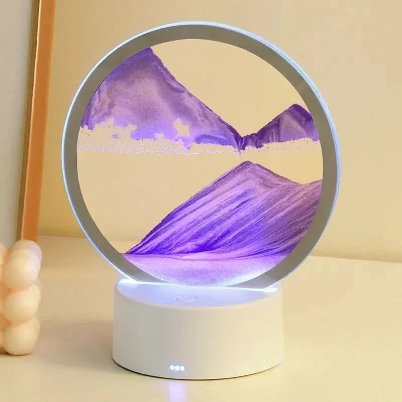 Hourglass Lamp 3D Flowing Sand & Ambient LED