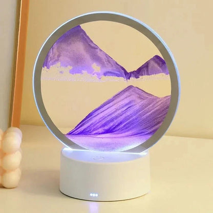 Hourglass Lamp 3D Flowing Sand & Ambient LED