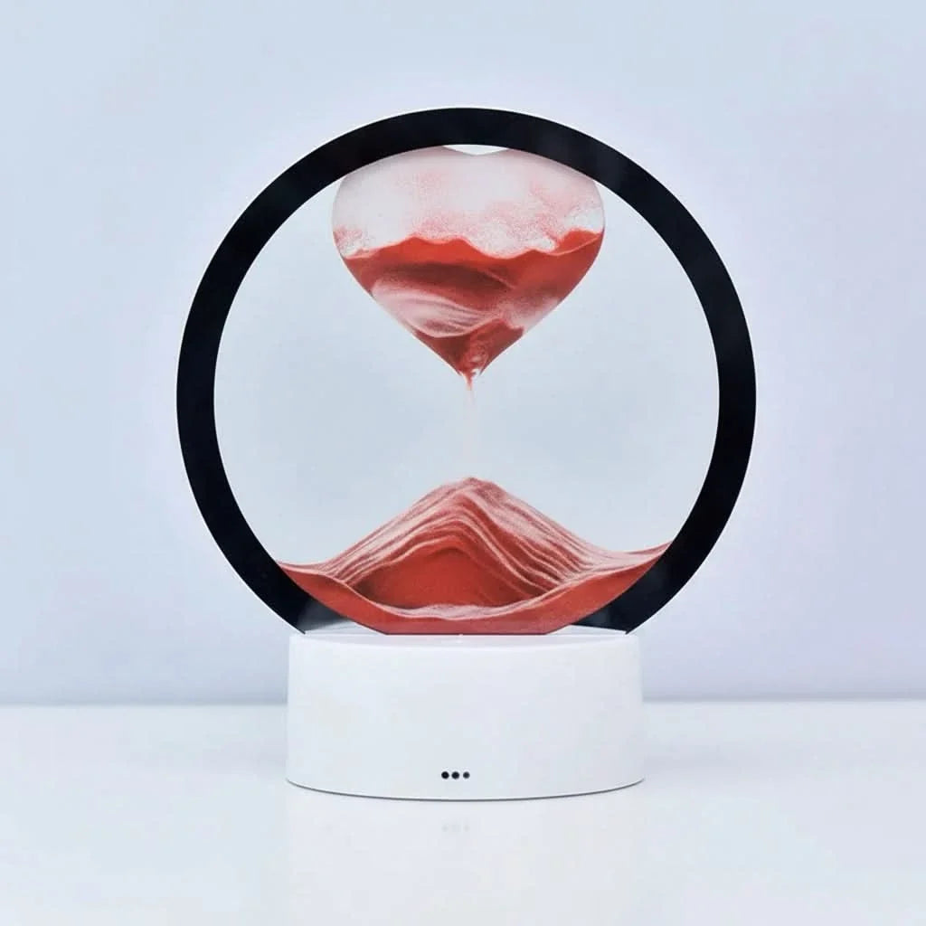 Hourglass Lamp 3D Flowing Sand & Ambient LED