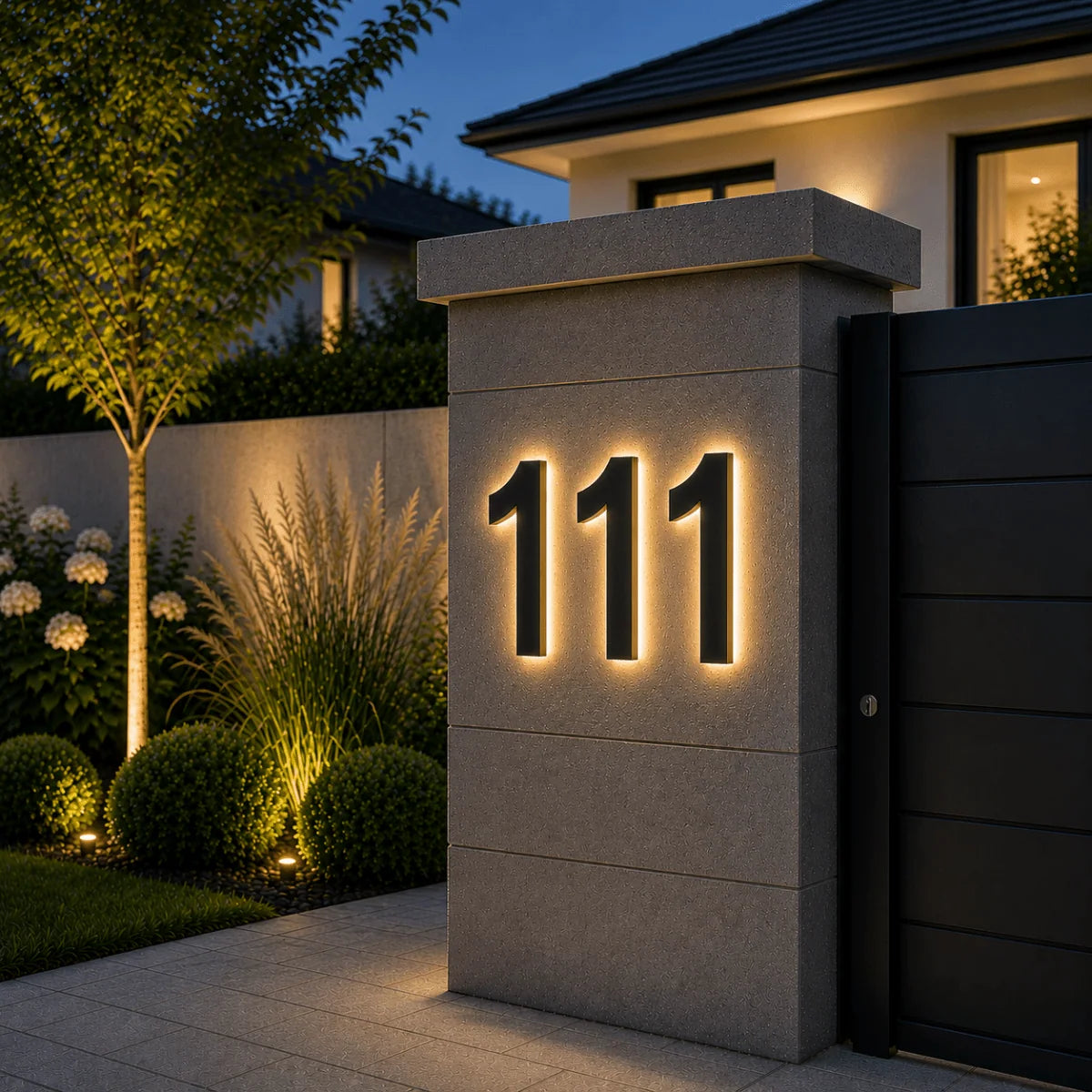 House Number Sign Customizable LED IP68 Waterproof