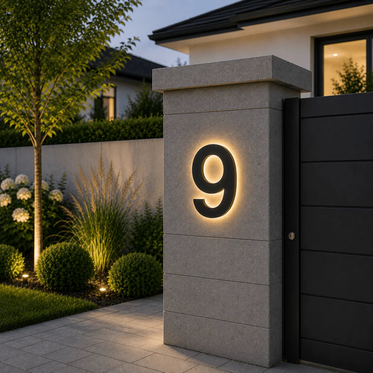 House Number Sign Customizable LED IP68 Waterproof