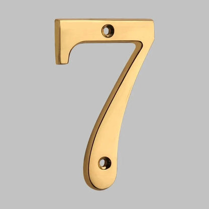 House Number Solid Brass Classic Design With Mounting Hardware Included
