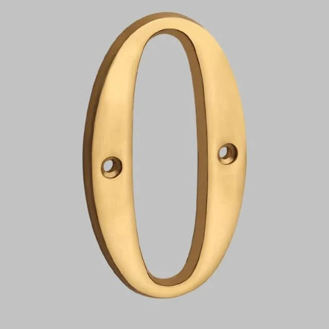 House Number Solid Brass Classic Design With Mounting Hardware Included