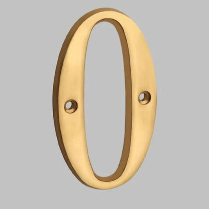 House Number Solid Brass Classic Design With Mounting Hardware Included