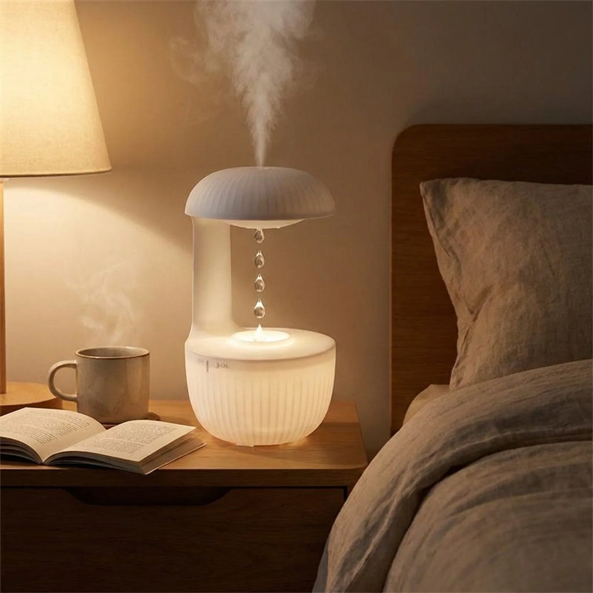 Humidifier Ultrasonic Cool Mist Quiet With Floating Droplet Effect