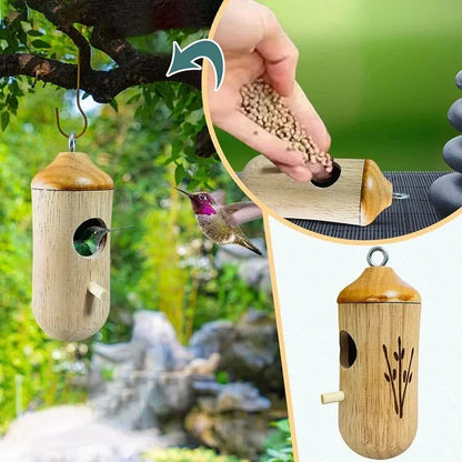 Hummingbird Birdhouse Weather-Resistant Resin Hanging Design