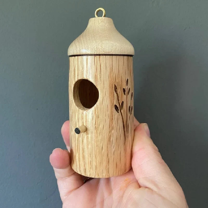 Hummingbird Birdhouse Weather-Resistant Resin Hanging Design