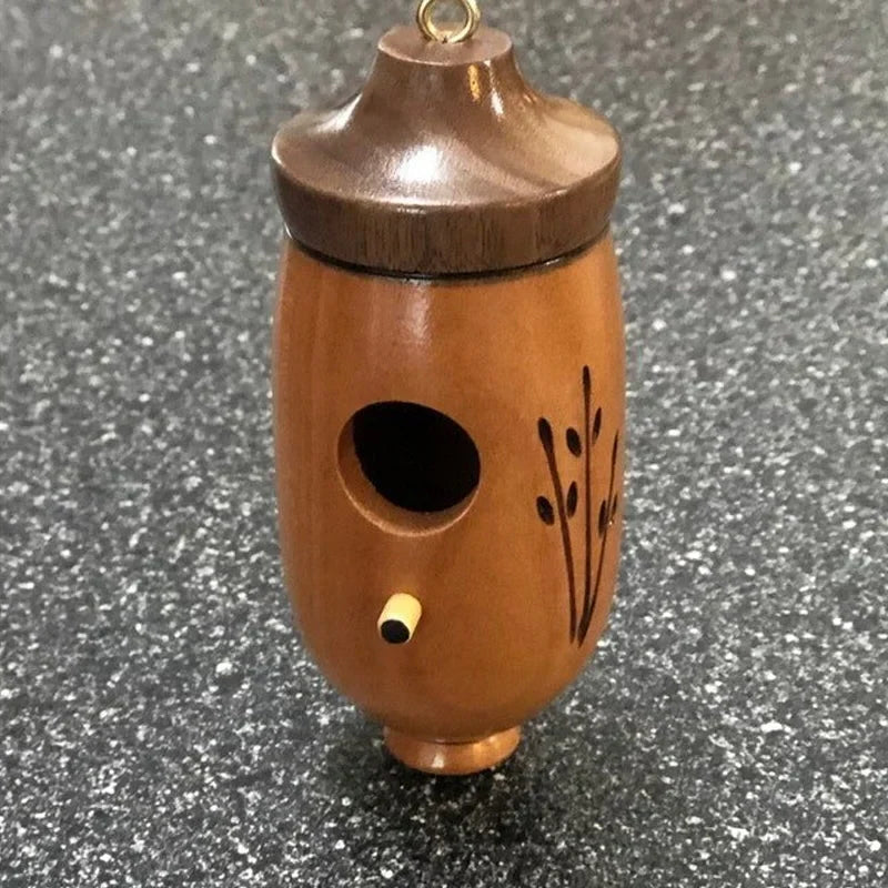 Hummingbird Birdhouse Weather-Resistant Resin Hanging Design