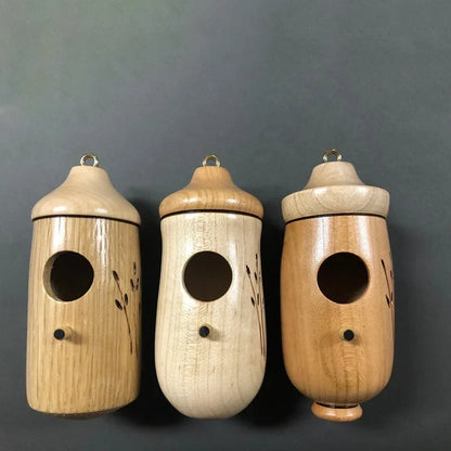 Hummingbird Birdhouse Weather-Resistant Resin Hanging Design