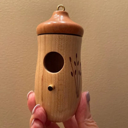 Hummingbird Birdhouse Weather-Resistant Resin Hanging Design