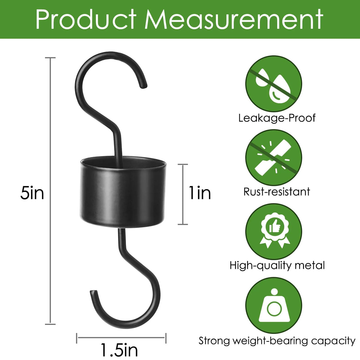 Hummingbird Feeder Ant Moat Rust-Resistant Metal Set of 2