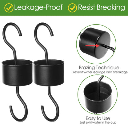 Hummingbird Feeder Ant Moat Rust-Resistant Metal Set of 2