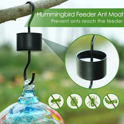 Hummingbird Feeder Ant Moat Rust-Resistant Metal Set of 2