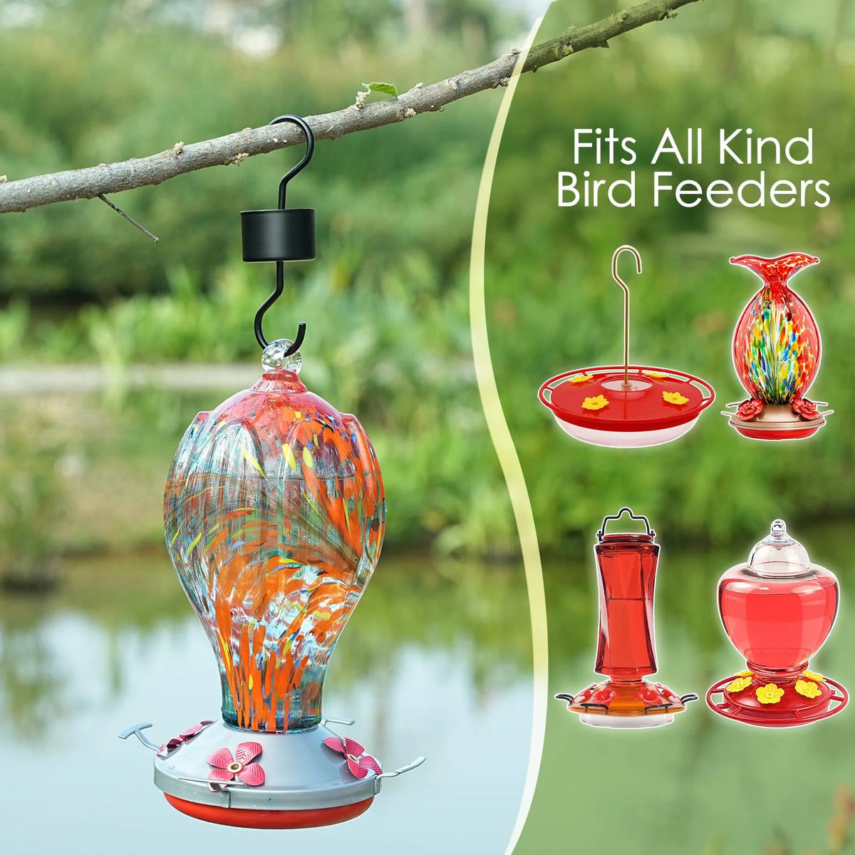 Hummingbird Feeder Ant Moat Rust-Resistant Metal Set of 2