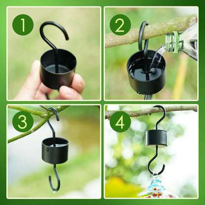 Hummingbird Feeder Ant Moat Rust-Resistant Metal Set of 2