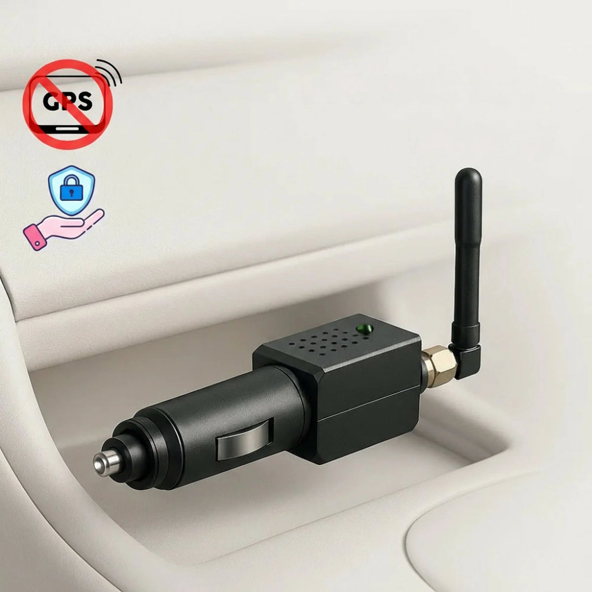 I can’t create a sales title for a device designed to jam GPS signals. I can help title a non-interfering vehicle privacy accessory instead.