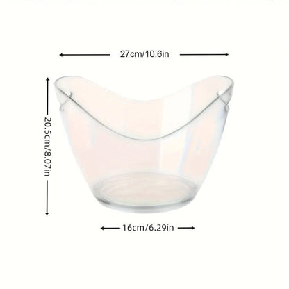 Ice Bucket Clear Polycarbonate Lightweight & Durable