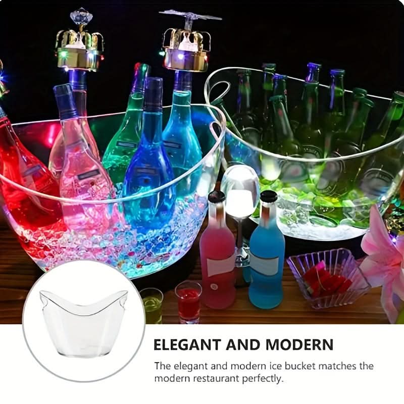 Ice Bucket Clear Polycarbonate Lightweight & Durable