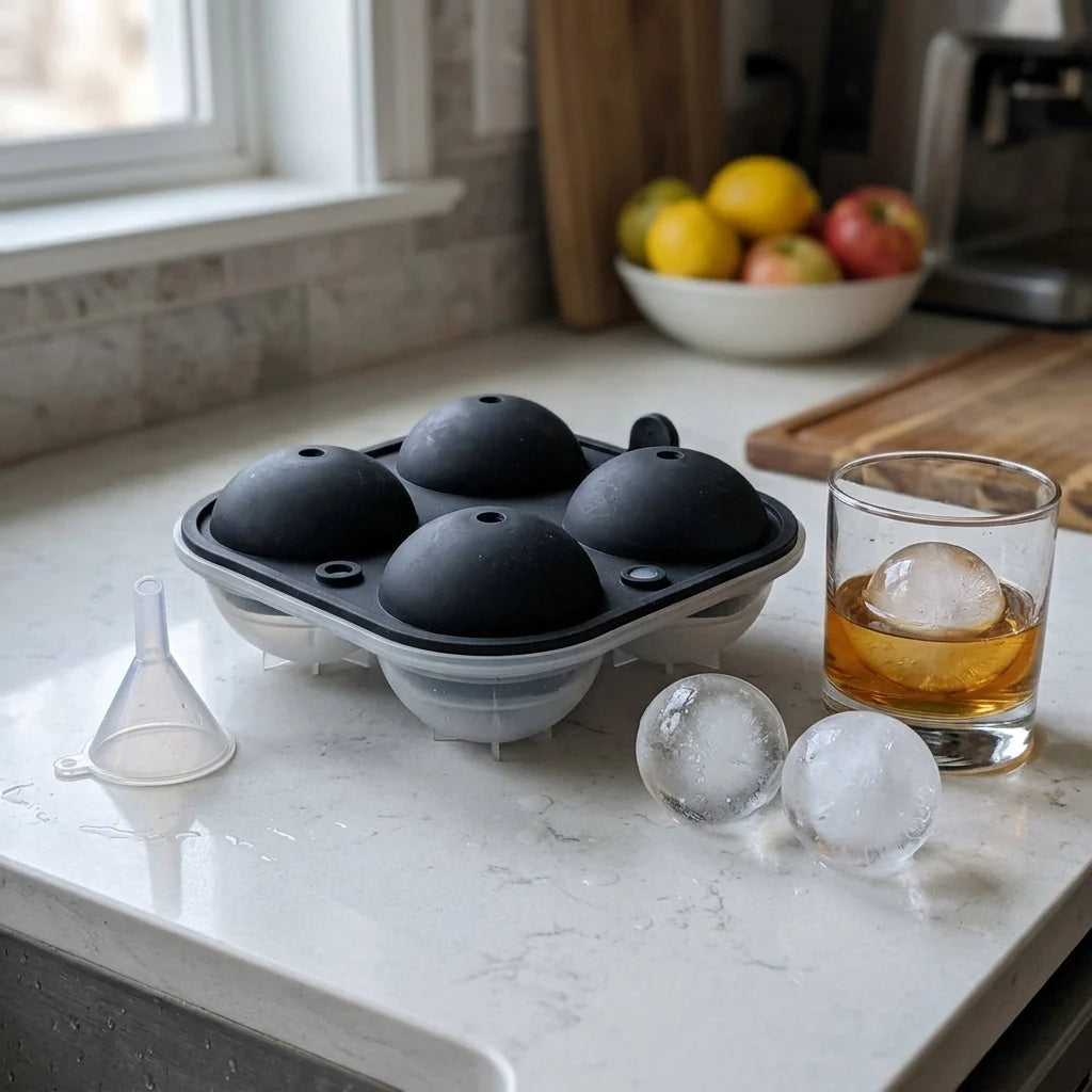Ice Sphere Mold 2.5-Inch Slow-Melting Set of 4