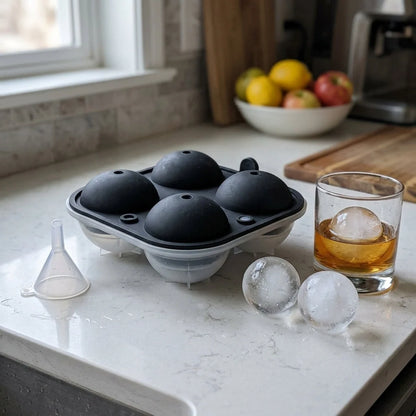 Ice Sphere Mold 2.5-Inch Slow-Melting Set of 4