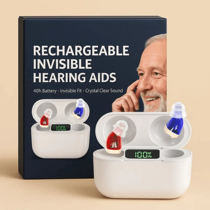 In-Ear Hearing Aids Discreet Rechargeable Up to 3 Days