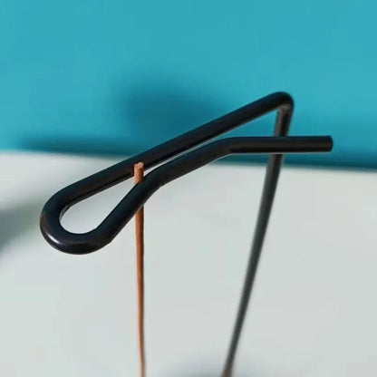 Incense Burner Handcrafted Wooden Base & Metal Holder