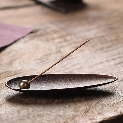 Incense Holder Alloy Copper Movable Bead & Ash Catcher