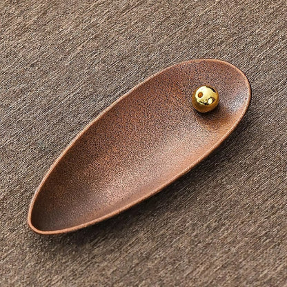 Incense Holder Alloy Copper Movable Bead & Ash Catcher