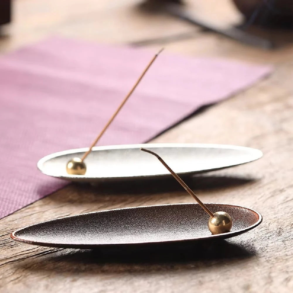 Incense Holder Alloy Copper Movable Bead & Ash Catcher
