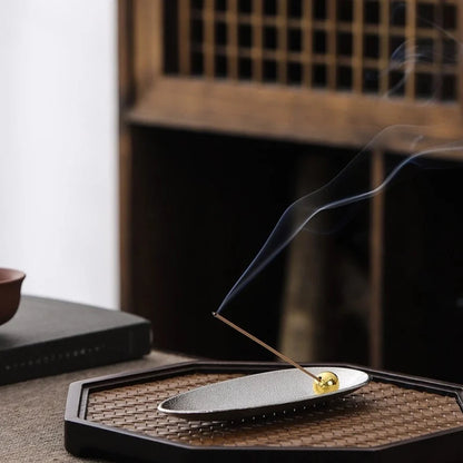 Incense Holder Alloy Copper Movable Bead & Ash Catcher